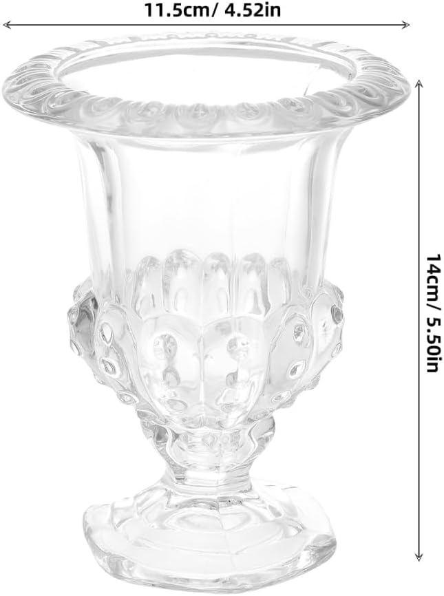 Hemoton 1pc Tall Candy Dish Dried Fruit Plate Clear Cake Stand Cupcake Holder Stand Cake Display Plate Ice Cream Stand Centerpiece Holder Ice Cream Bowl Cake Cup Glass Vintage - Image 2