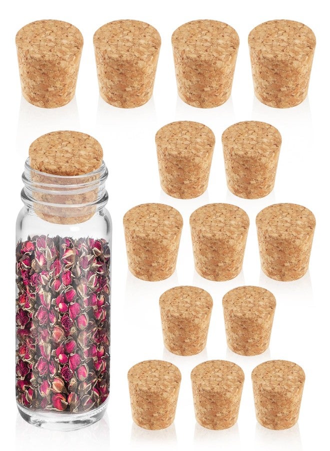 بوسميو سدادات فلين من بوسميو بثلاثة أحجام، 15 قطعة من سدادات زجاجات التوابل الخشبية، سدادات فلين مخروطية بديلة لزجاجات الأمنيات، سدادات زجاجات محكمة الإغلاق للبيرة والزبادي وزجاجات الزيوت العطرية، أدوات حرفية - Image 1