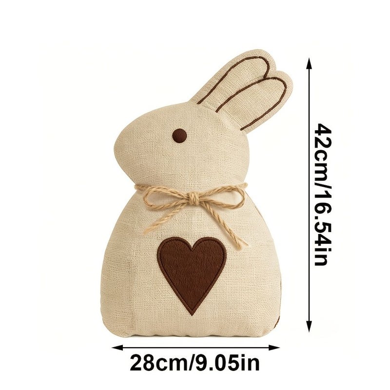White Bunny Plush Pillow Soft Rabbit Stuffed Animal Cushion Hand Washable All Season Decorative Backrest for Bed Sofa Chair - Image 3