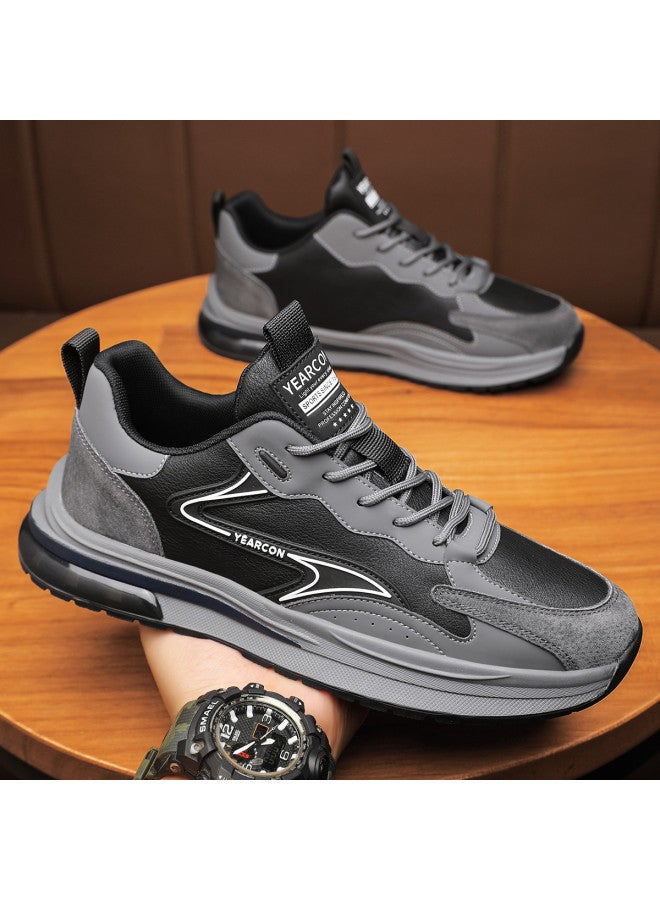 یاركون أحذية رجالية، سنيكرز رجالية من الجلد للربيع والخريف، أحذية كاجوال بأسلوب ريترو، أحذية سفر رجالية، أحذية رجالية متعددة الاستخدامات للجري - Image 4