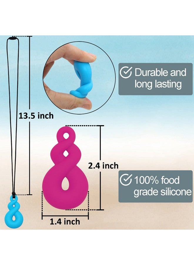 V-TOP Chew Necklaces For Sensory Kids, Sensory Chew Necklaces For Boys And Girls With Autism, Adhd, Spd, Chewing Or Special Needs, Silicone Chewy Necklace Sensory Toys For Adults Teens 4 Pack  - Image 4