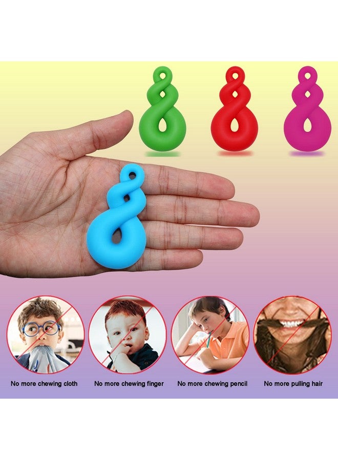 V-TOP Chew Necklaces For Sensory Kids, Sensory Chew Necklaces For Boys And Girls With Autism, Adhd, Spd, Chewing Or Special Needs, Silicone Chewy Necklace Sensory Toys For Adults Teens 4 Pack  - Image 5