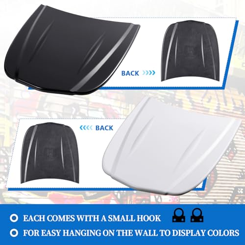 Datanly 2 Pcs Speed Shape ABS Plastic Hood Wrap for Auto Paint Display, Car Models for Wrap and Tint Painting Sample Exhibition Display, Black and White - Image 4
