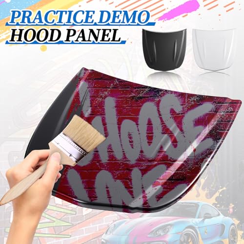Datanly 2 Pcs Speed Shape ABS Plastic Hood Wrap for Auto Paint Display, Car Models for Wrap and Tint Painting Sample Exhibition Display, Black and White - Image 2