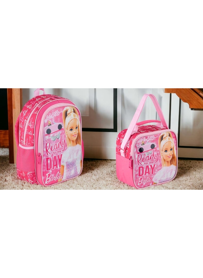 Frocx Barbie Licensed Primary School Bag Hawk Ready, Lunch Bag and Pencil Box  - Image 2