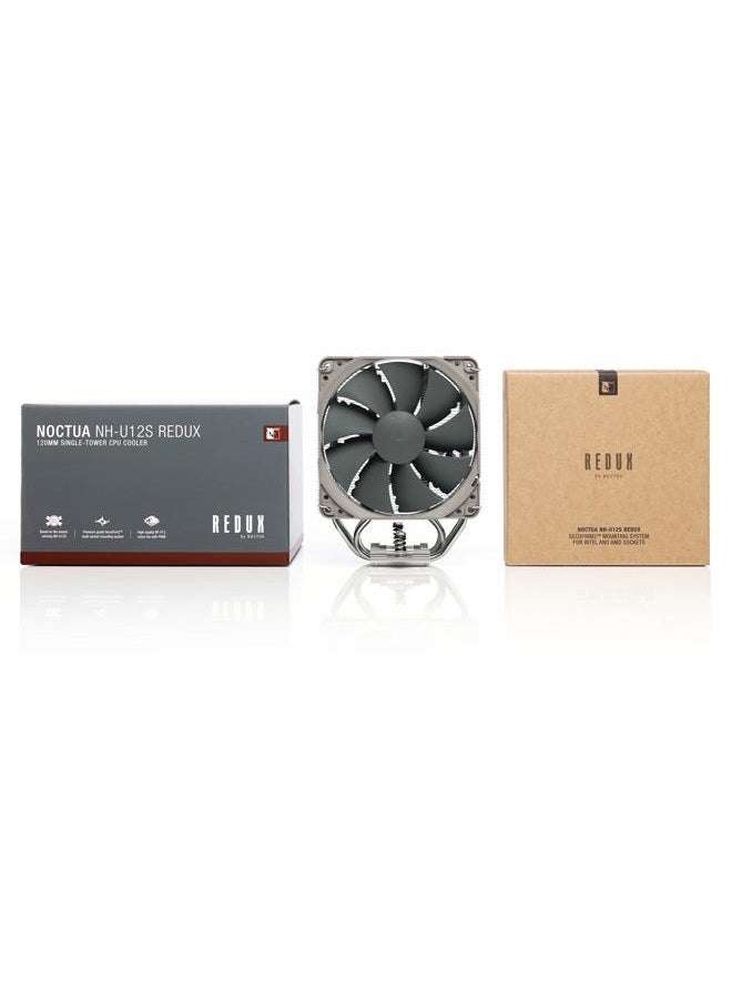 NOCTUA NH-U12S ريدوكس، مبرد وحدة المعالجة المركزية عالي الأداء مع مروحة NF-P12 ريدوكس-1700 PWM بحجم 120 مم (رمادي) - Image 4