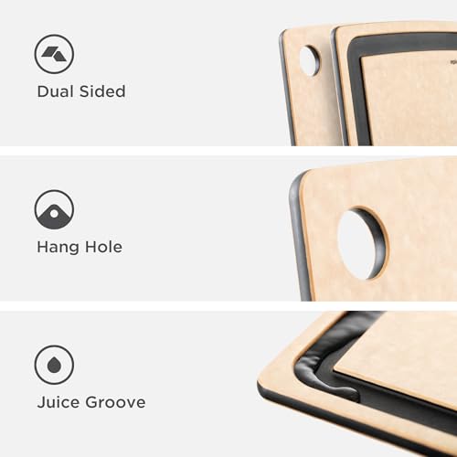 Epicurean Gourmet Series Cutting Board with Juice Groove, 17.5-Inch by 13-Inch, Natural/Slate - Image 4