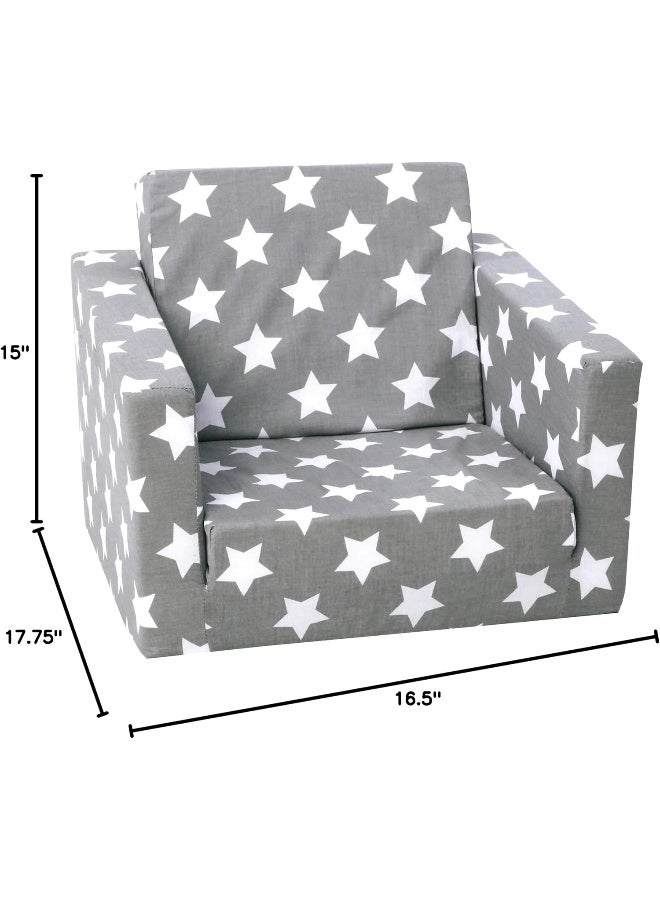 Delsit Kids Couch for Toddlers - 2 in 1 Convertible Foam Armchair to Lounger, Comfy Flip Out Lounge Chair, Sofa for Children, Made in Europe - Image 3