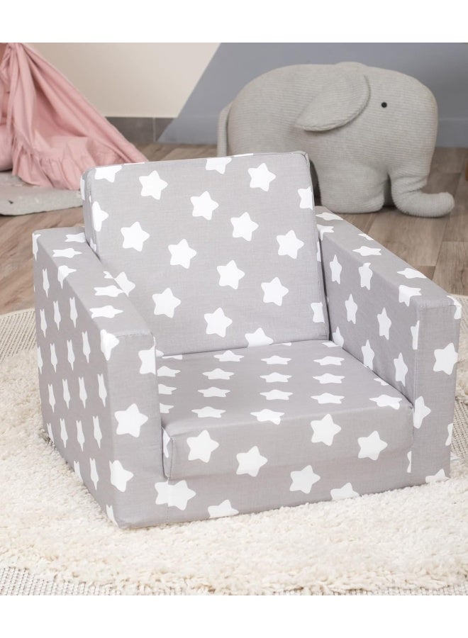 Delsit Kids Couch for Toddlers - 2 in 1 Convertible Foam Armchair to Lounger, Comfy Flip Out Lounge Chair, Sofa for Children, Made in Europe - Image 2