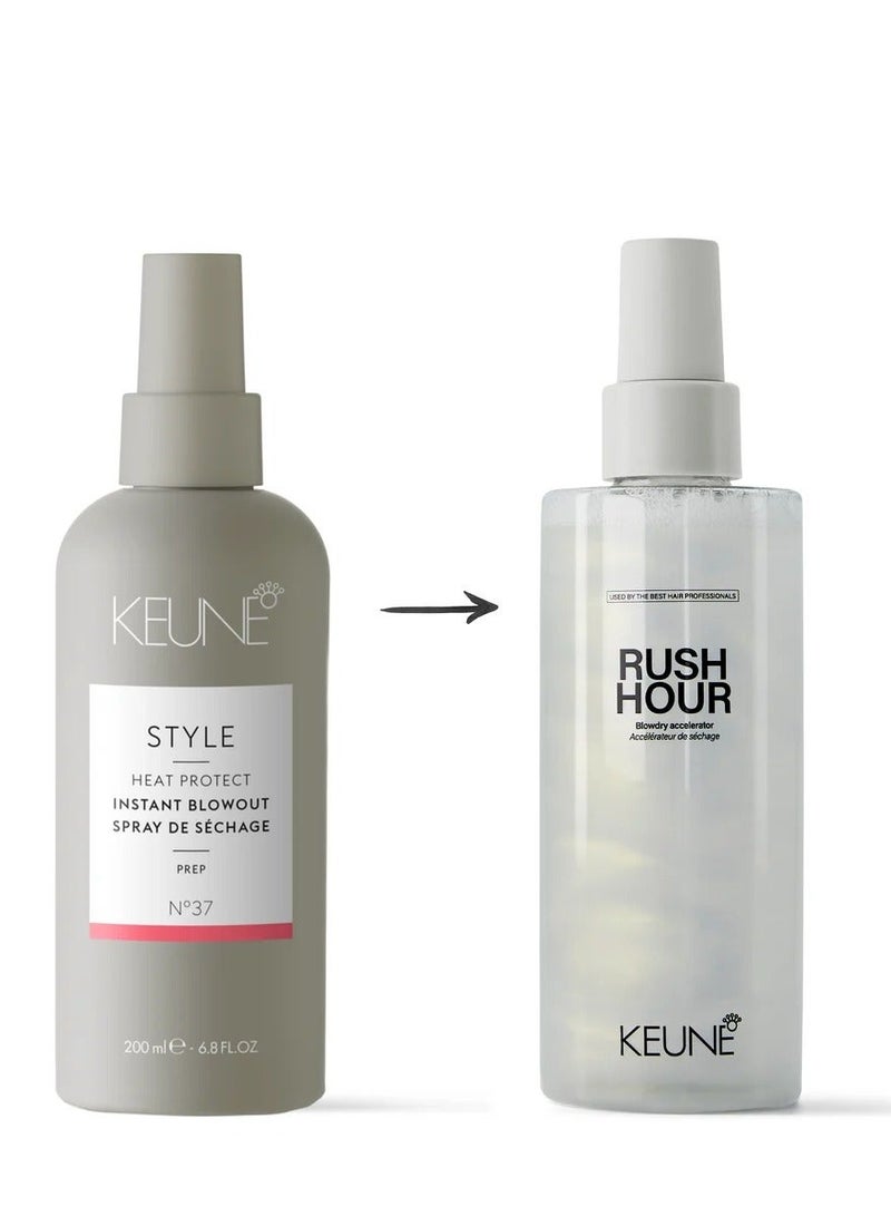 Keune Style Heat Protect Instant Blowout For Hair Prep N37 - New name: Rush Hour Blowdry Accelerator - Image 1