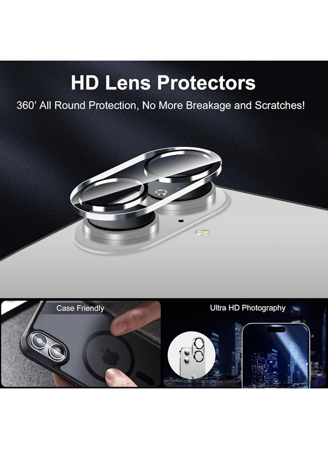 DUSALA - 2 PACK iPhone 16 Plus Privacy Screen Protector + 2 PACK Camera Lens Protector,  Ultra Top 9H+ Tempered Glass, Full Coverage Screen - Image 1