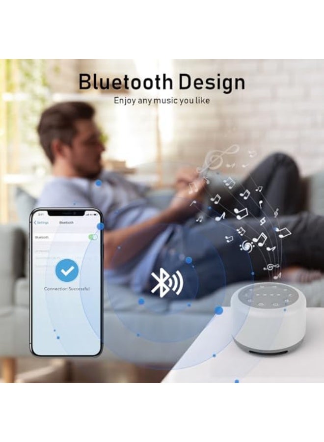 White Noise Machine Baby and Adult, Sound Machine for Sleeping/Relaxing, Portable Baby Night Light with Soothing Sounds, BluetoothLong Battery Life, for Sleep/Office/Travel - Image 2