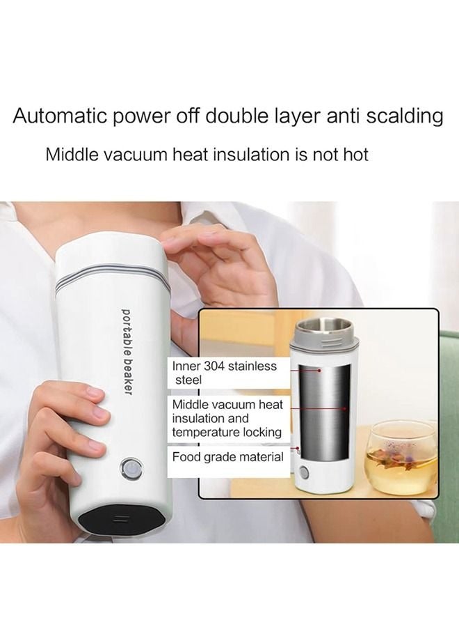 MIXDE Electric Travel Kettle Small Portable Kettle for Boiling Water 350ML Travel Beaker Tea Kettle Hot Water Boiler Stainless Steel Automatic Shut Off for Making Tea Coffee - Image 3
