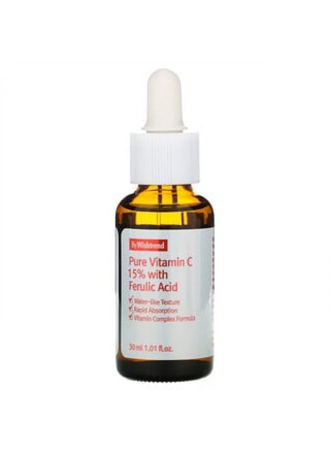 By Wishtrend Pure Vitamin C 15% with Ferulic Acid 1.01 fl oz 30 ml