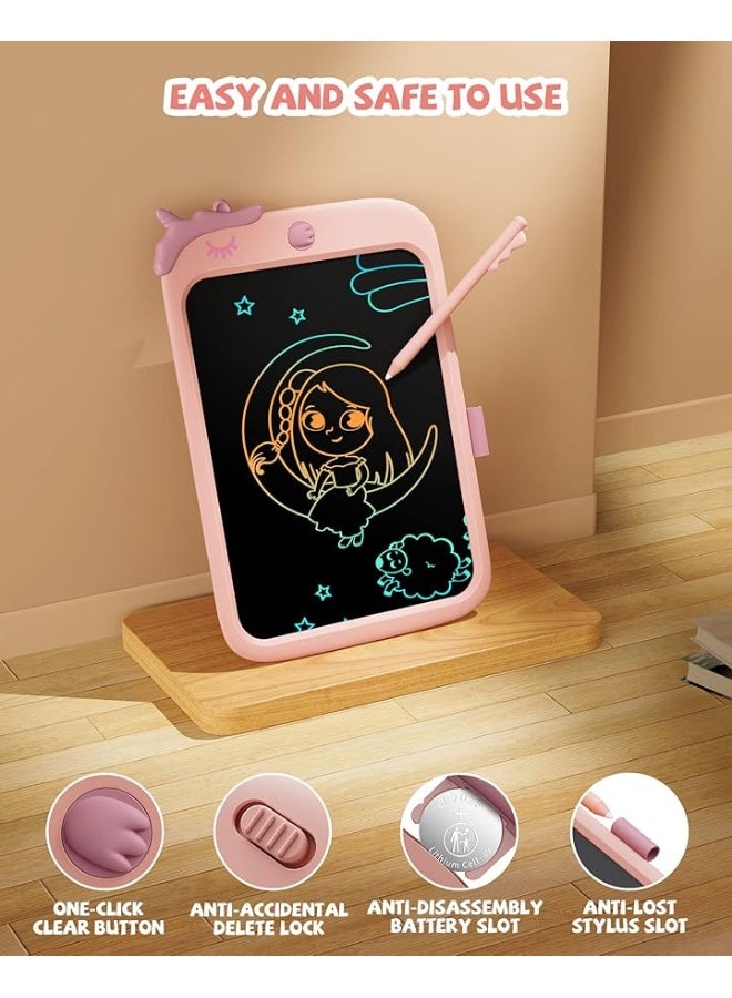Kikapabi 10 Inch Dinosaur Writing Tablet for Kids - Educational Travel Toy, Birthday Gift for 3-9 Year Old Boys and Girls (Pink)  - Image 2