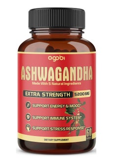 agobi Ashwagandha Extract Extra Strength 5200mg - 60 Capsules  - Image 1