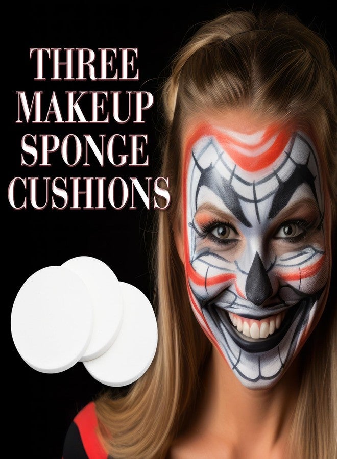 Photken 3-Piece Red Black White Face & Body Paint Set - Professional Corpse Cosplay SFX Makeup Kit for Halloween, Skeleton, Skull , Clown, Vampire, Zombie, Full Coverage Skin Paints for Adults Kids - Image 5