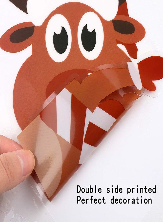 لوفر مجموعة ملصقات نوافذ عيد الميلاد من LOAVER، 107 قطعة، ملصقات ندفة الثلج، ملصقات سانتا كلوز، ملصقات الرنة لتزيين المنزل ومستلزمات الحفلات - Image 4