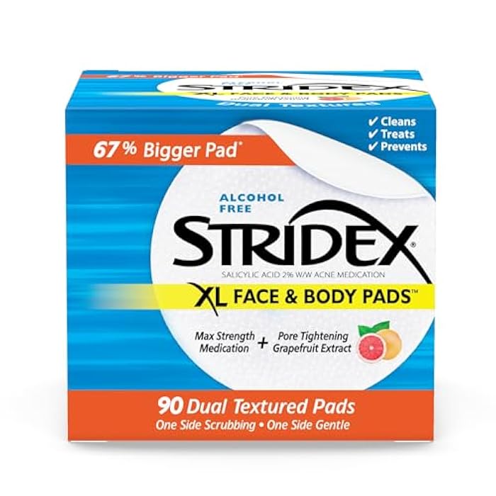 Stridex XL Face Body Pads, 90 Count - Image 1