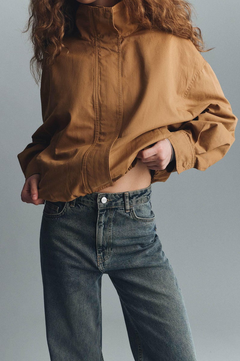 ديفاكتو بنطلون جينز قطن وايد ليج برجل واسع وخصر عالي - Image 4