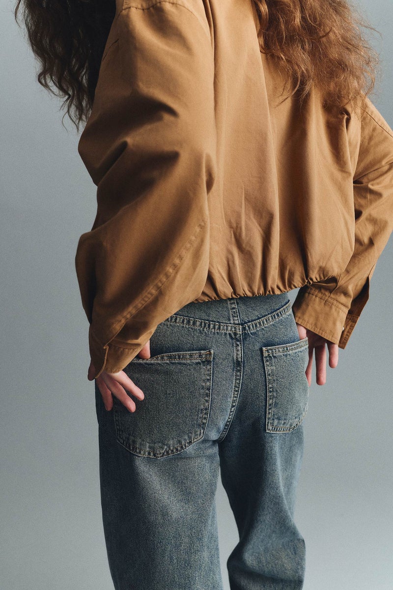 ديفاكتو بنطلون جينز قطن وايد ليج برجل واسع وخصر عالي - Image 5