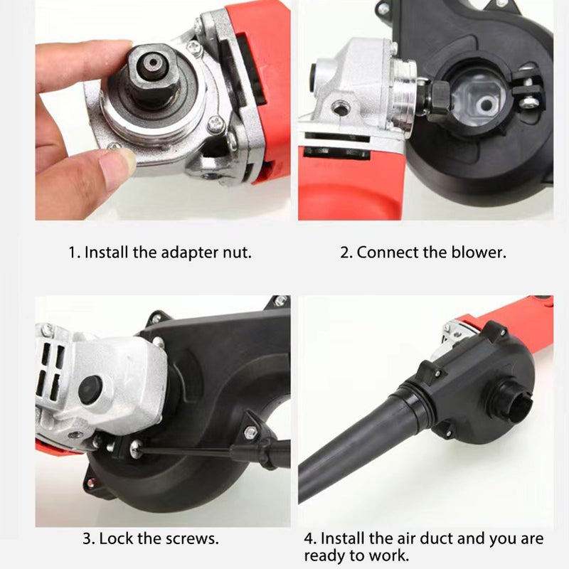 Angle Grinder Conversion Blower Compact Metal and ABS Handheld Electric Blower for Industry and Home - Image 3