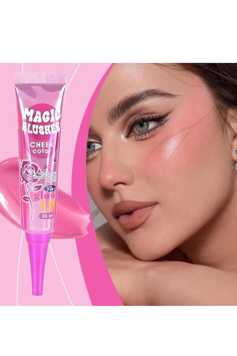 Kiss Beauty Magic Blusher Cheek Color Rose Glow Up - 30ml  - Image 5