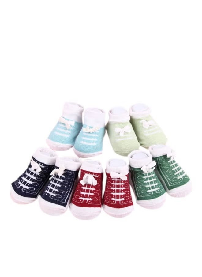 Generic - 5 Pairs of Baby Cotton Socks Breathable Sweat-Absorbent and Skin-Friendly Cotton Socks - Image 1