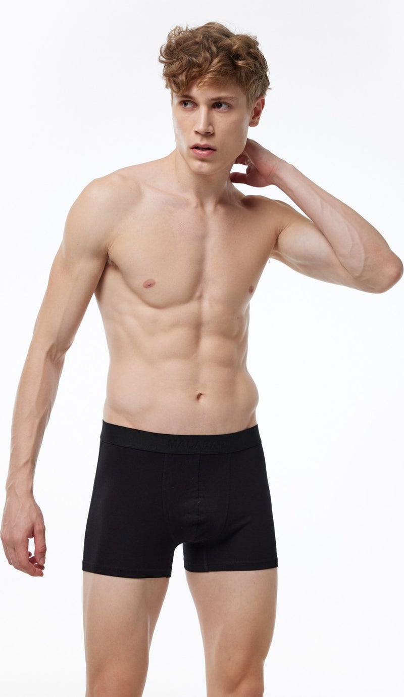 Malabadi Men's Black 5 Pack Milan Modal Boxer 014  - Image 2