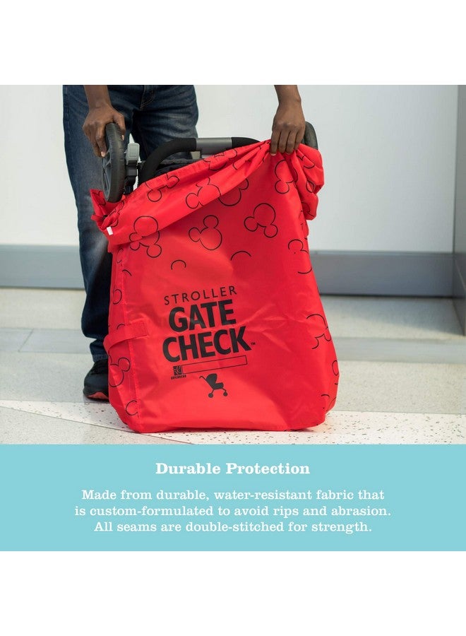 جي إل تشيلدريس حقيبة سفر JL Childress Disney Baby Gate Check لعربات الأطفال الفردية والمزدوجة - حقيبة سفر لعربات الأطفال الفردية والمزدوجة - حقيبة سفر كبيرة لعربات الأطفال للطائرات - حقيبة سفر لعربات الأطفال - حمراء، ميكي ماوس - Image 3