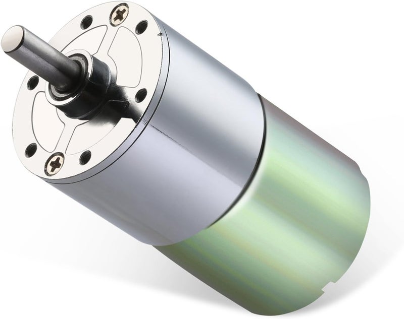Greartisan DC 12V 100RPM Gear Motor High Torque Electric Micro Speed Reduction Geared Motor Centric Output Shaft 37mm Diameter Gearbox - Image 1