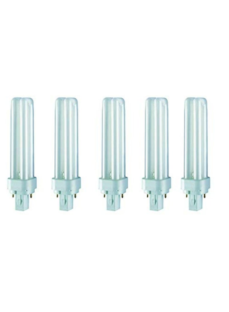 Osram Dulux D 18W Cool White 4000K Compact Fluorescent Bulb 2-Pin Pack of 5 - Image 2