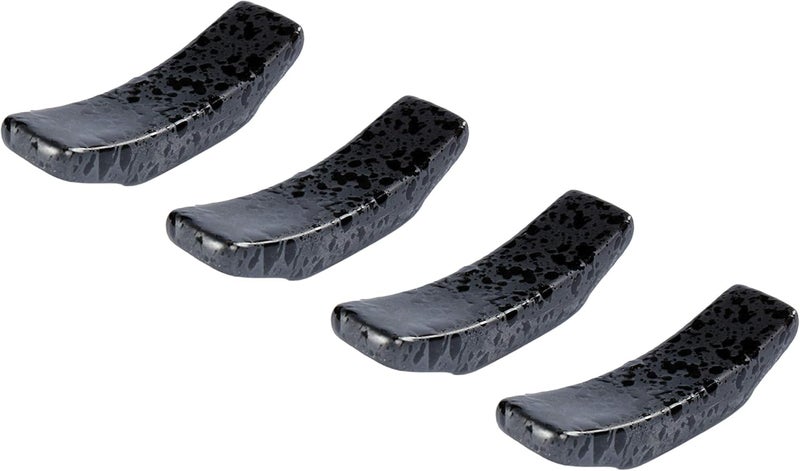 Youda Chopsticks Holder Set of 4 Ceramic Chopstick Stand Rest Rack Spoon Fork Knife Holder Set(Black) - Image 5