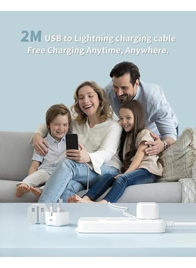 ريكرسي كابل Recrsi USB C إلى Lighting، كابل شاحن سريع PD للهاتف لنقل البيانات بسرعة عالية، كابل Lightning للهاتف متوافق مع هاتف 14/14 Pro/ 14 Pro Max/ 13/12/ 11/ X/Pad. - Image 4