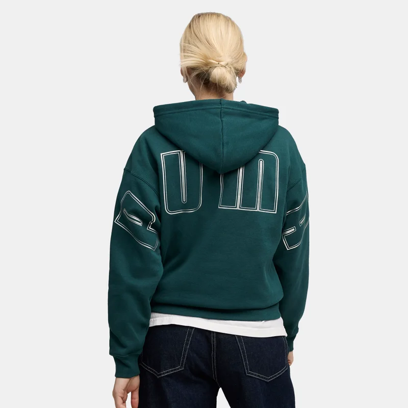 PUMA Women's Maximal Metallic Comfort Hoodie