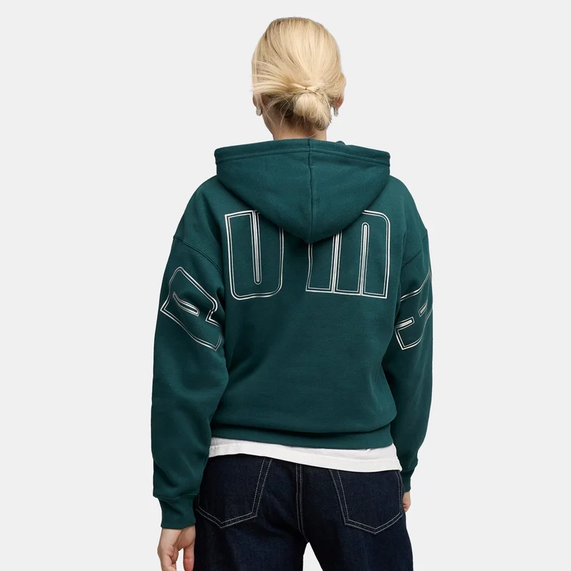 PUMA Women's Maximal Metallic Comfort Hoodie