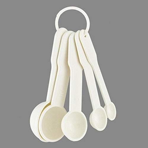 Bezall 5 in 1 White Plastic 1g 2.5g 5g 10g 15g Measuring Spoons Set Kitchen Baking Tools - Image 4