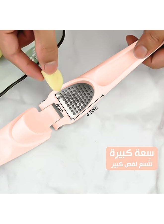 Happy Home Garlic Press, Multi-Function Garlic Cutter, Stainless Steel Manual Crusher & Mincer with Lemon Squeezer, Plastic Handle, Effortless Garlic Mincing - Durable & Easy to Clean - Image 5