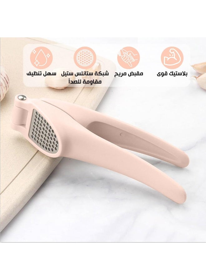 Happy Home Garlic Press, Multi-Function Garlic Cutter, Stainless Steel Manual Crusher & Mincer with Lemon Squeezer, Plastic Handle, Effortless Garlic Mincing - Durable & Easy to Clean - Image 4