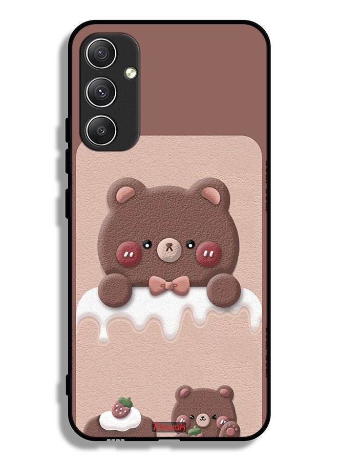 Tolwak غطاء حماية لجهاز سامسونج جالاكسي A34 5G بتصميم دب الفراولة - Image 1