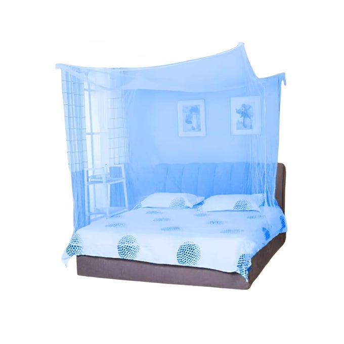 FOLDABLE POLYCOTTON MOSQUITO NET MACHHARDANI FOR QUEEN BED BLUE 65X65 FT BREATHABLE LIGHTWEIGHT PORTABLE EASY SETUP DURABLE IDEAL FOR FULL PROTECTION AT HOME TRAVEL
