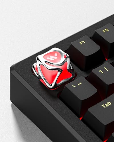 dagaladoo Metal Translucent 1U Keycaps for Mechanical Keyboard,Transparent Keyboard caps Shine Through, 1U Silvery Clear Key caps Replacement for RGB mx Key Cap(only one keycap) - Image 4
