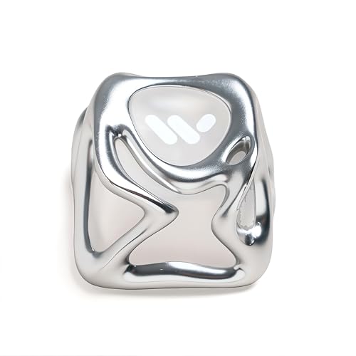 dagaladoo Metal Translucent 1U Keycaps for Mechanical Keyboard,Transparent Keyboard caps Shine Through, 1U Silvery Clear Key caps Replacement for RGB mx Key Cap(only one keycap) - Image 1