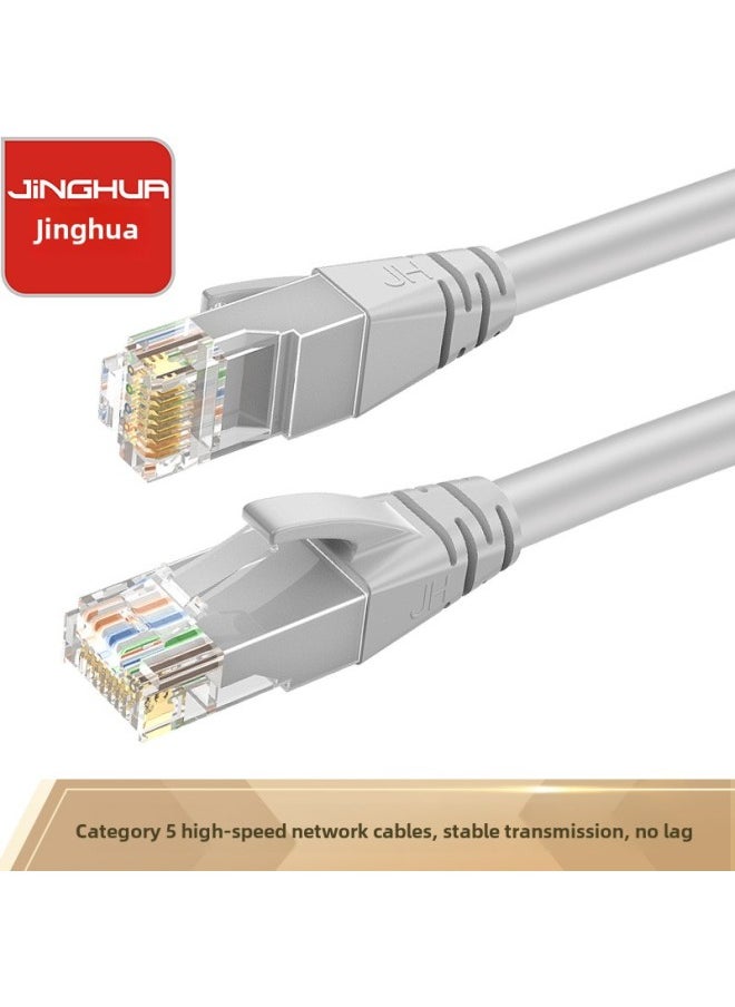 Generic Jinghua Network Cable Jumper Class 5 Network 100 Megabytes Computer Network Cable Finished Network Cable Home Network Cat5-Color:Gray Copper-clad Aluminum-Line Length:3 M  - Image 1