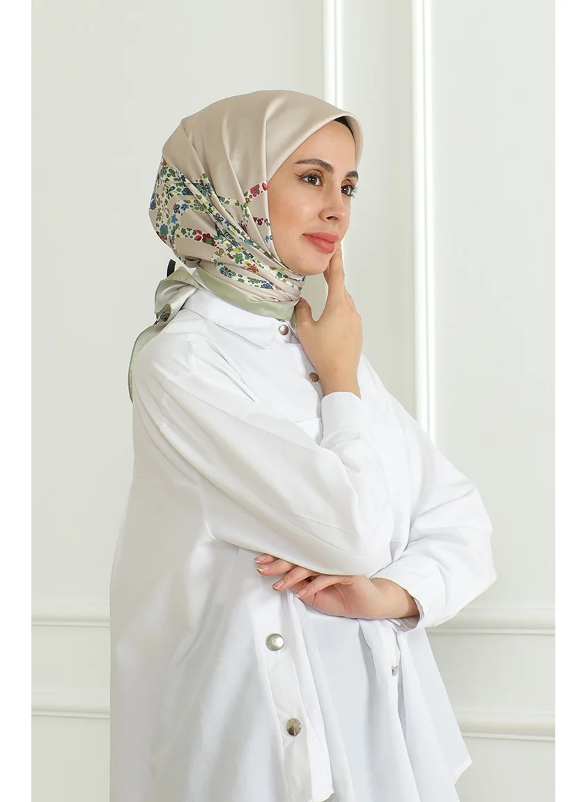 Sefa Merve Karaca Rayon Scarf 81051-14 Light Mink Green
