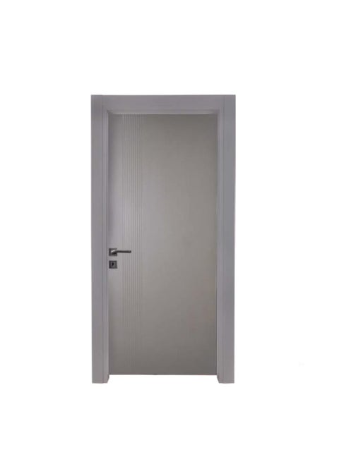 Barry Wood Internal Wood Door Ribbed Plain Code MP113-01 Light Gray - 80/90 - 2.15 M x 80