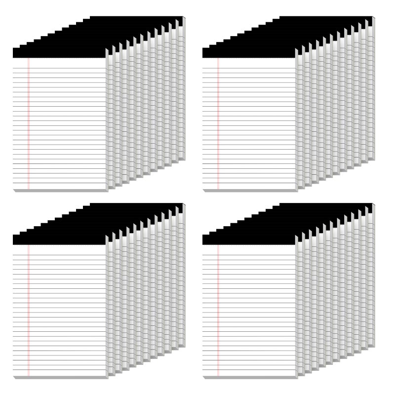 Nichela 5" x 8" Note Pads 48 Pack of Legal Pads 30 Sheets Notepad College Ruled Small Writing Pads Perforated Pages Paper Pads 80GSM Heavyweight Paper Note Pads for Home, Office, or School - Image 1