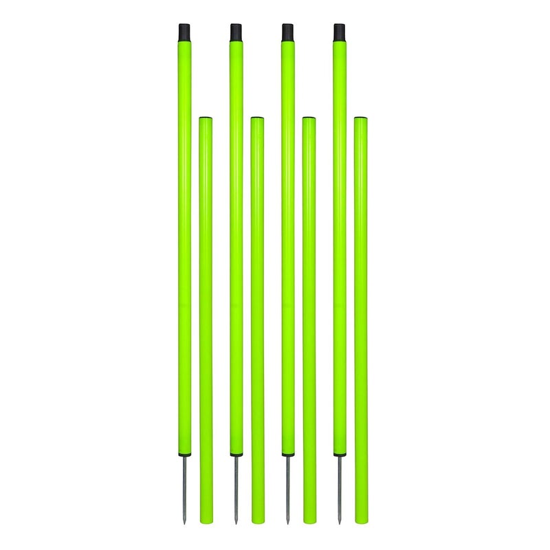Fitfix ® Agility Slalom Poles Football Training Foldable Unisex Adults- Set of 8 Ps(5 ft x 25 mm) 60 Inch with Steel Nails Speed Agility Training Set Kids Adults Outdoor Sports Exercise Pet Training - Image 2
