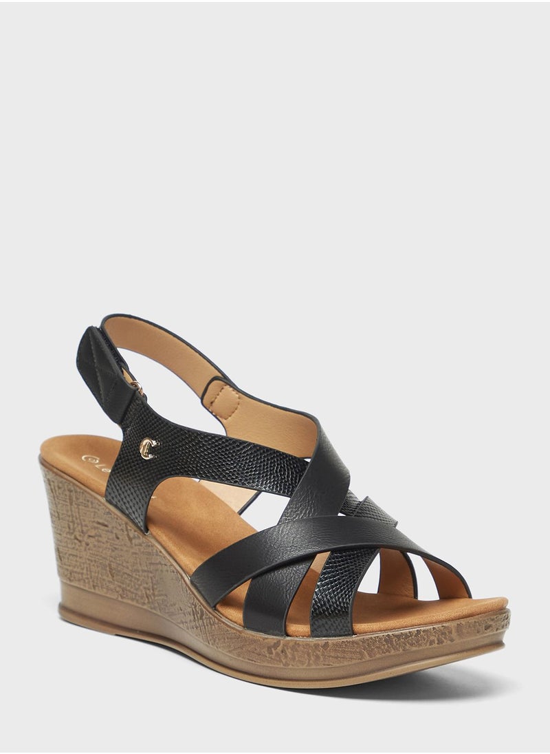 Le Confort - Multi Strap Wedge Sandals - Image 1