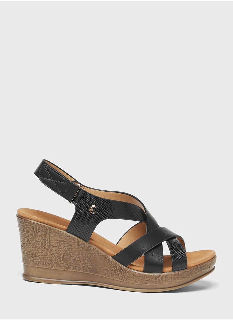 Le Confort - Multi Strap Wedge Sandals - Image 1